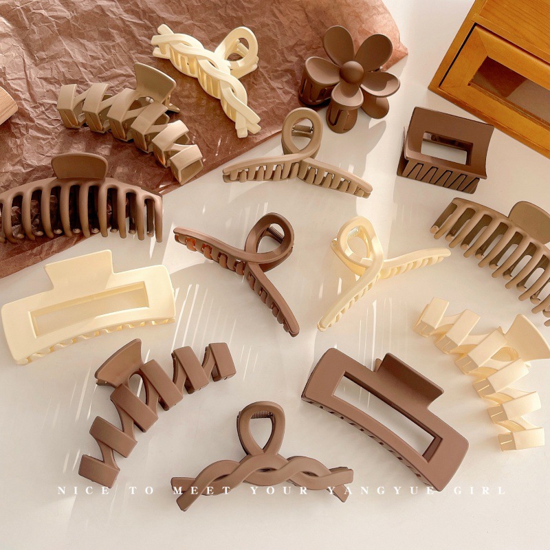 Nuevo clip de celebridad en línea elegante clip de tiburón elegante horquilla de Cabeza trasera grande clip coreano horquilla accesorios para el cabello al por mayor