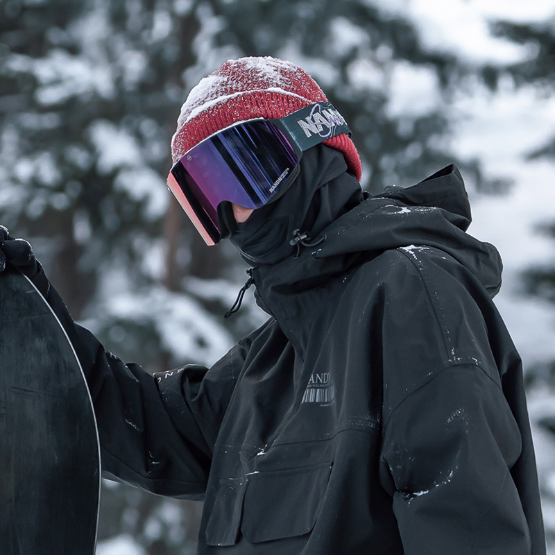 Ochelari de protecție pentru schi, ochelari de schi anti-ceață de înaltă definiție respirabili, echipament de zăpadă cu aspirație magnetică pentru bărbați_voghion.com