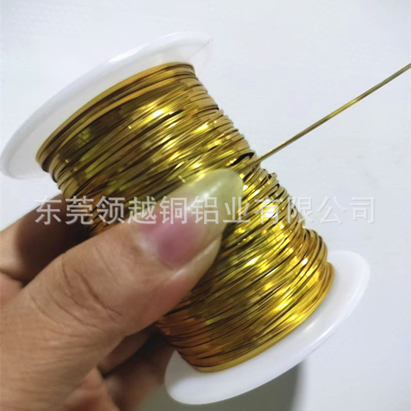 20m / 30m Cross-Border Multi-Strand Cloisonné Enamel Aluminum Oxide Flat Wire Handmade DIY Sand Painting Gold Wire 0.5