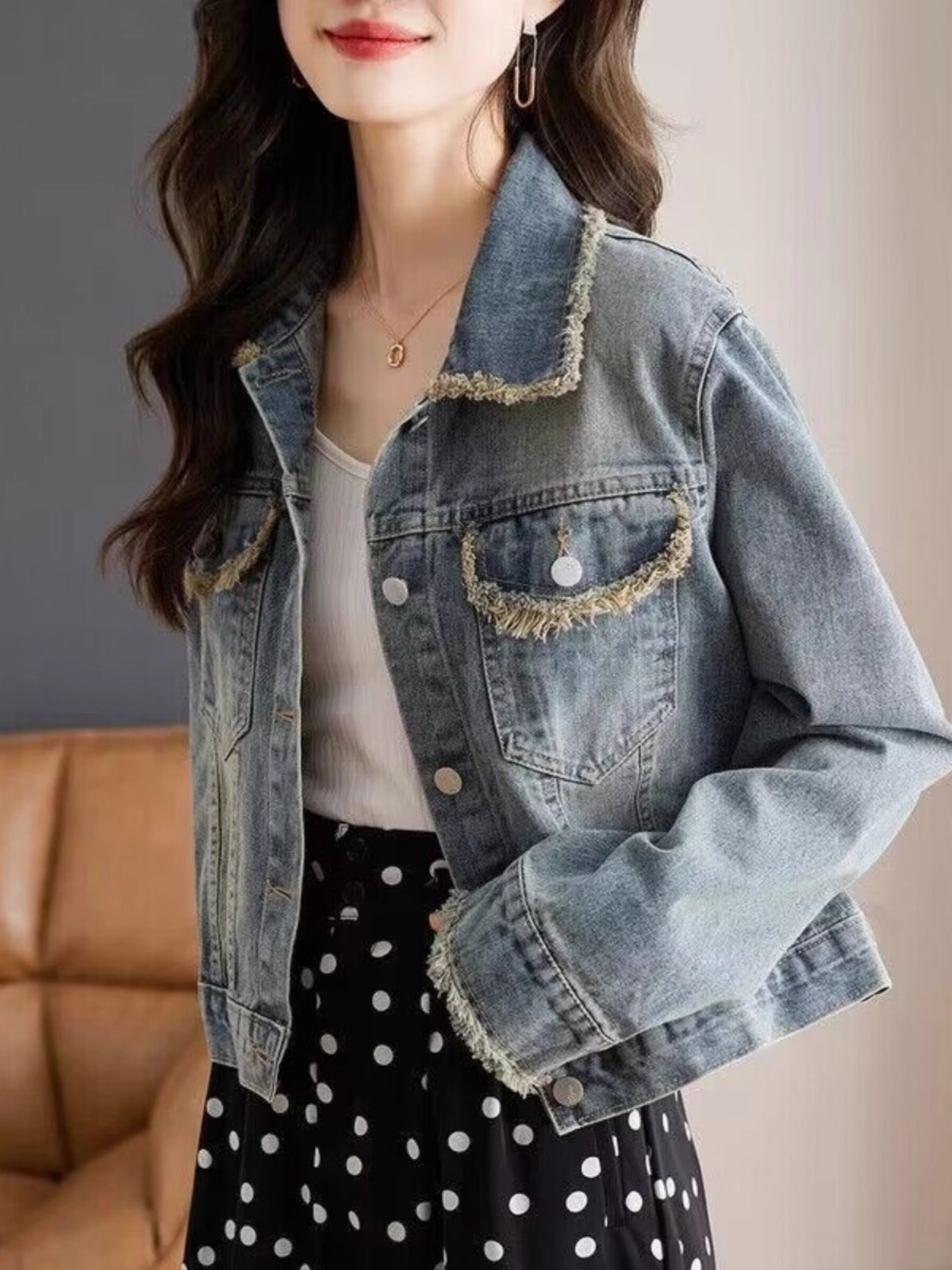 태슬 쇼트 재킷 [006 고품질]