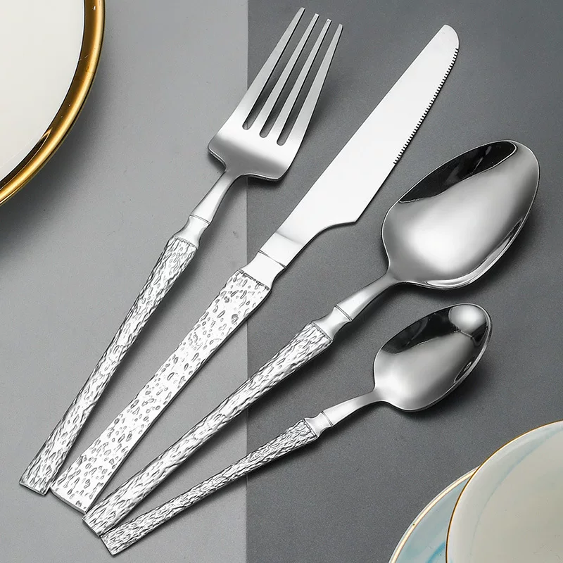 (Cross-border trading), tableware stainless steel, creative set, handle, 4 pieces