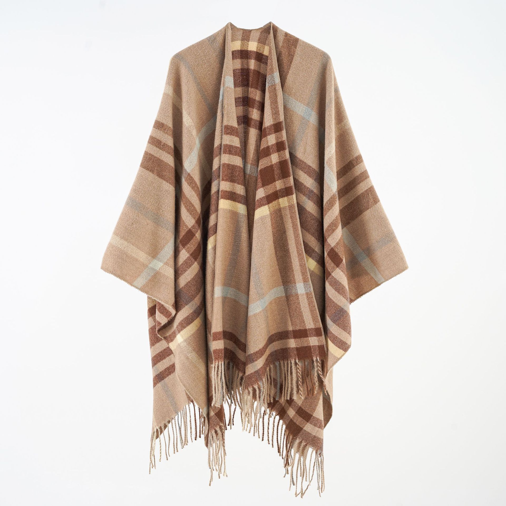 Otoño e invierno universal celosía damas viaje chal imitación de cachemira comercio exterior europeo y americano estilo nacional bifurcación gruesa capa de chal