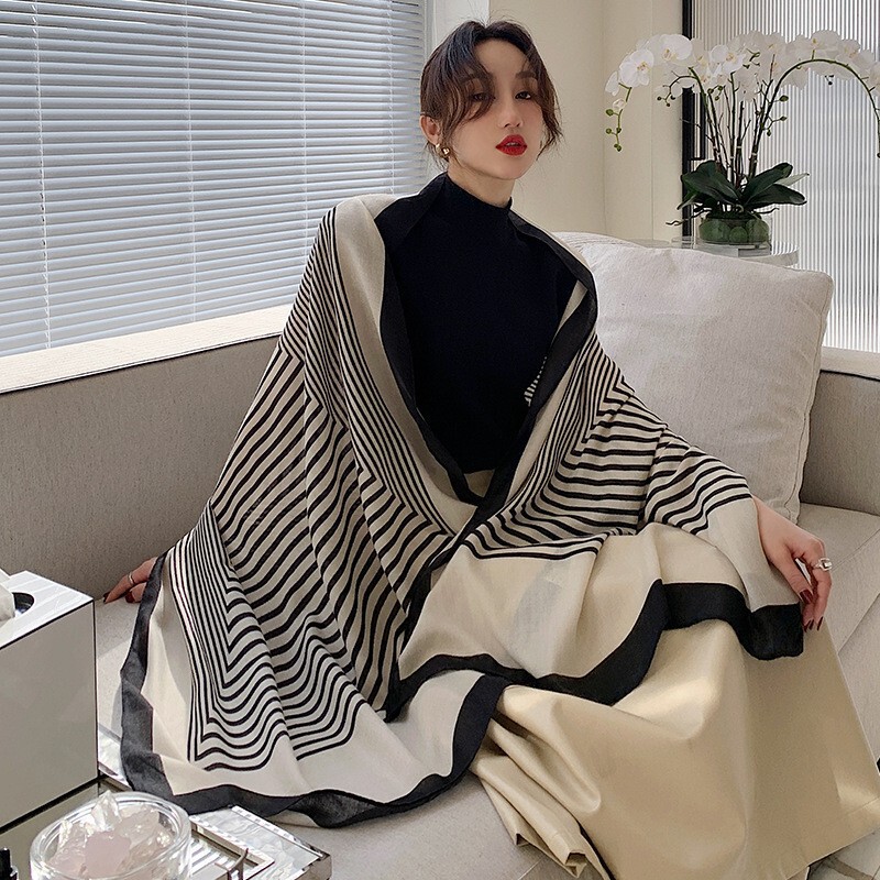 180乗85春秋爆金韓国版百合ファッションマフラー女性超大型ストール夏日焼け止め両用多機能|undefined