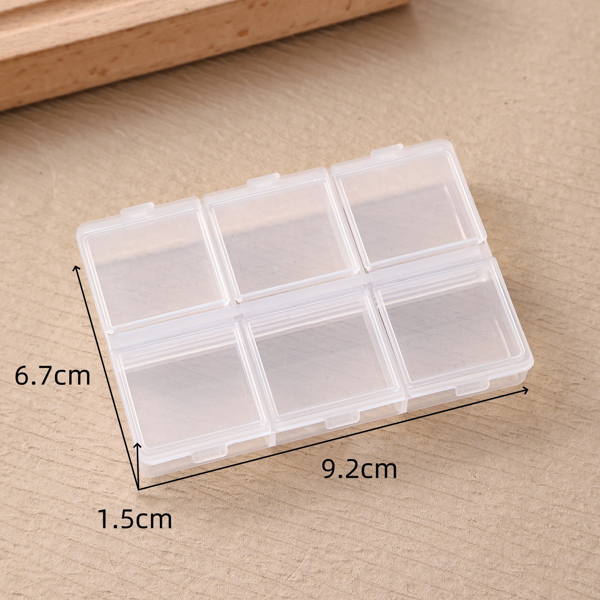 Nail art storage box rice beads diamond 6 Braille small parts spare accessories screw experimental sample box