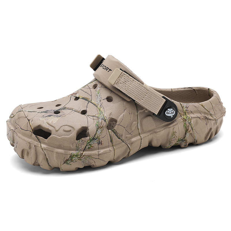 Baotou zapatillas de tamaño grande para hombres zapatos de verano portátiles para el exterior de moda versátil zapatillas de playa