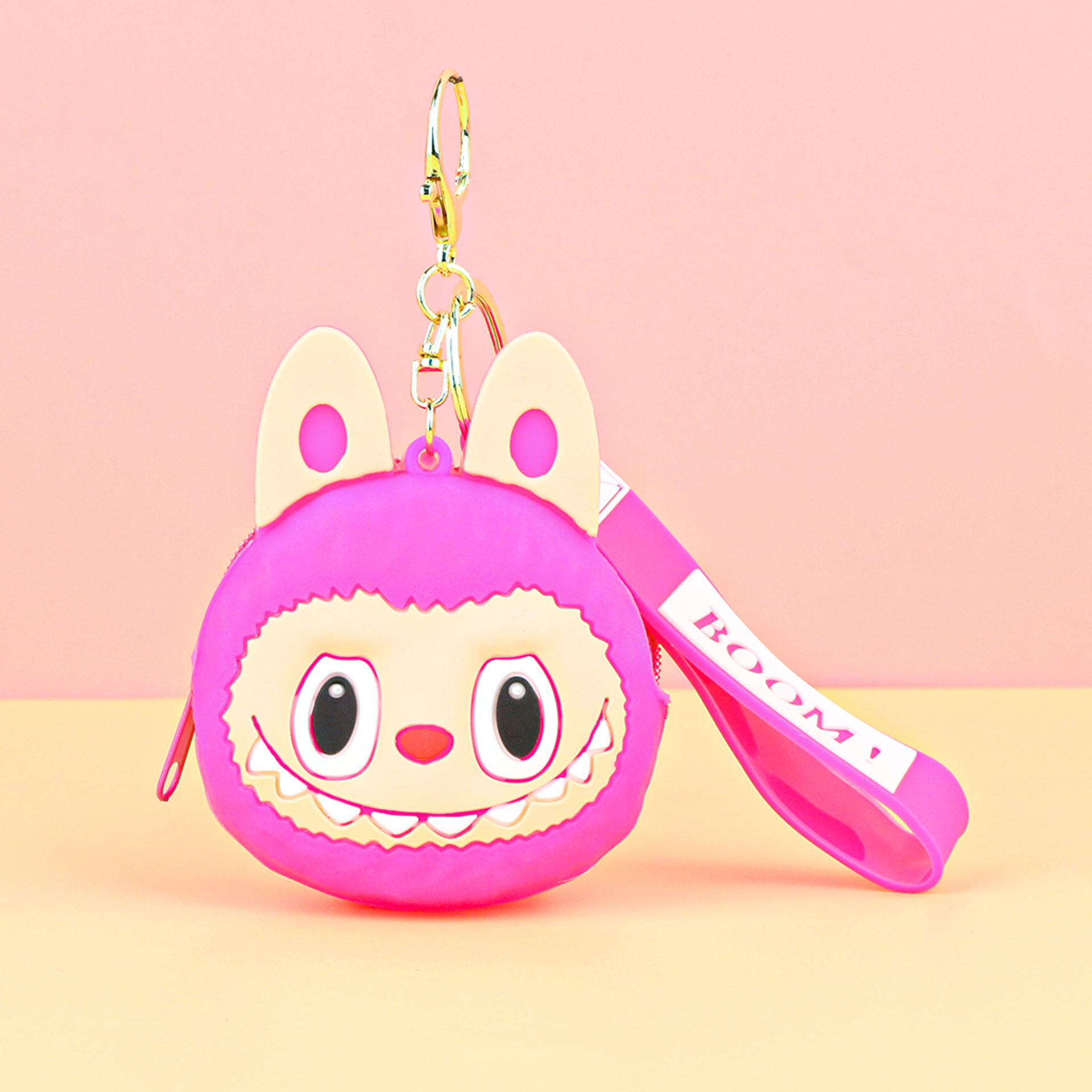 子供用ラブブ小銭入れシリコンプチギフトキーホルダーペンダントカードキャッチャーマシンプチギフトラブブ