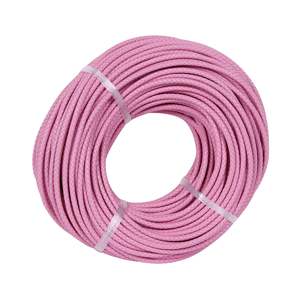 Pulsera de cuerda de cuero de vaca de primera capa cuerda de cuero Zhou Sheng mismo estilo cuerda de cuero tejida adecuada para Zhou Sheng cuentas de la suerte accesorios de joyería de oro duro