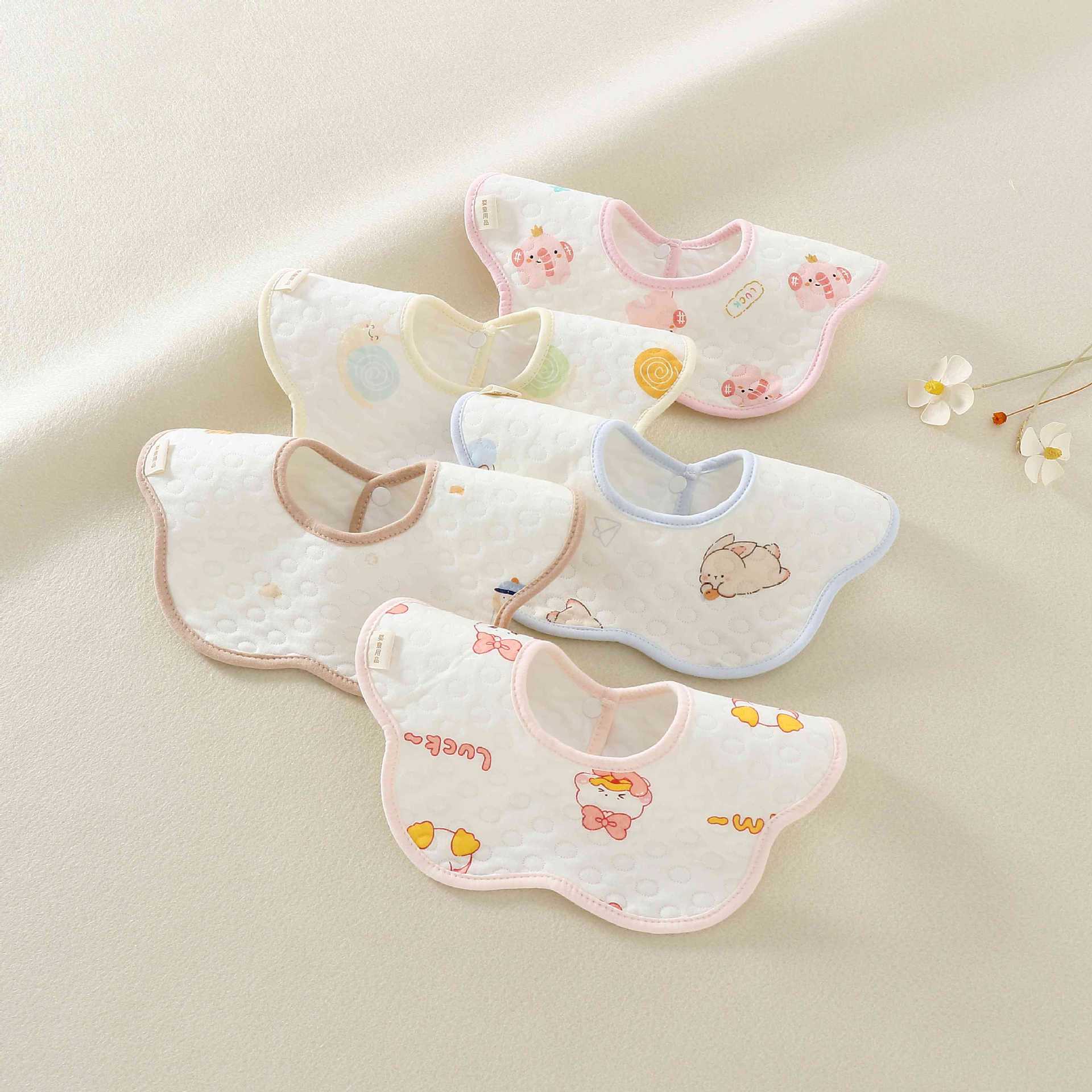 Air Cotton Saliva Towel Baby Bib Baby Waterproof Bib Pure Cotton Rice Pocket Waterproof Bib