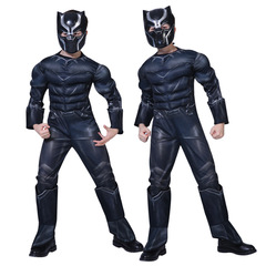 Halloween Black Panther COSPLAY Clothes Children's Performance Costumes Animation Performance Muscles Captain America 3 Costumes