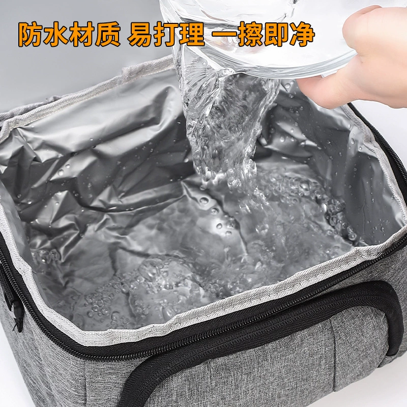 Picnic bag, handheld organizer bag, waterproof double-layer thermos