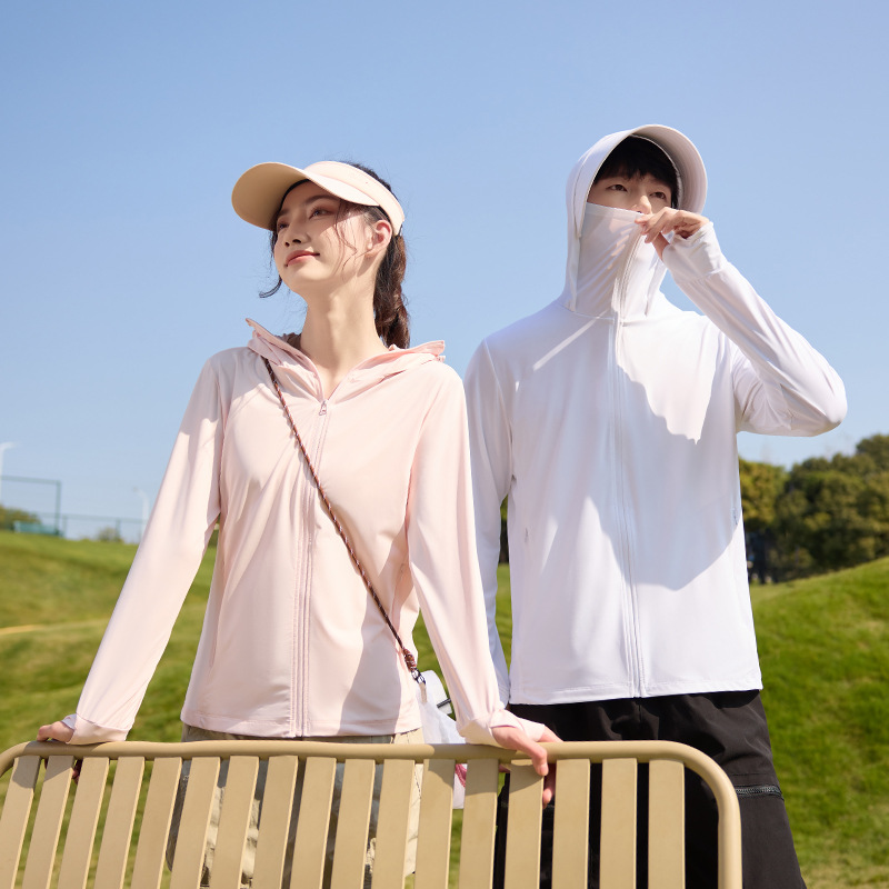 Original Yarn Ice Silk Sun Protection Clothing for Men and Women, Summer Outdoor Sun Protection Clothing, Anti-Ultraviolet, Lightweight, Breathable Sun Protection Tops and Jackets