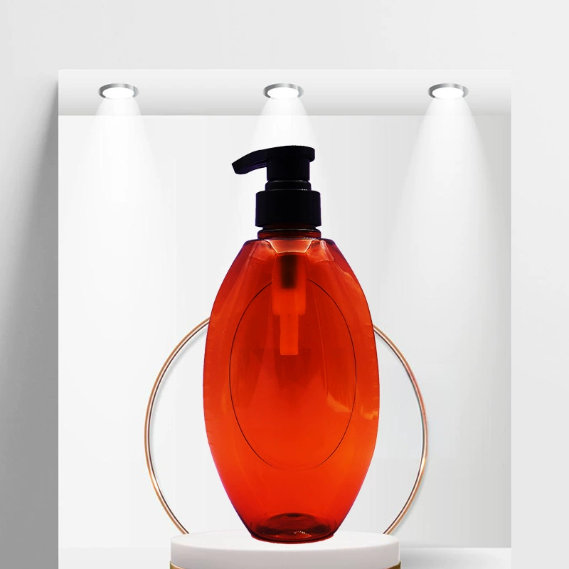 Прямые поставки с фабрики: пластиковая бутылка для геля для душа с ароматом PET-550 мл, овальная плоская бутылка для лосьона, кондиционера, пластиковая упаковка