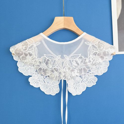 Factory direct sales new ruffled shirt fake collar women's clothing DIY decorative collar flower cross-border e-commerce exclusive for the second batch