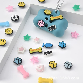 狗狗拾便器骨头型户外遛狗垃圾袋便携拾便袋收纳盒diy配饰分配器