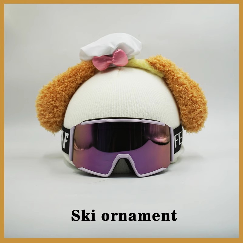 Ski Helmet Cover Cartoon Dog Helmet Cover Universal Warm Plush