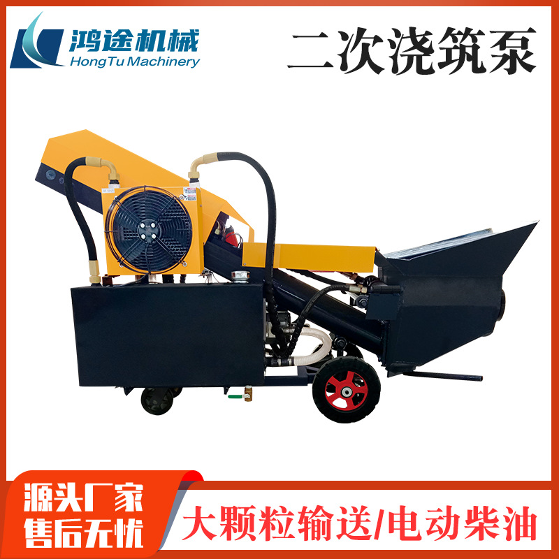 15kw斜式混凝土输送泵建筑工地桥梁广场二次结构水泥砂浆输送泵