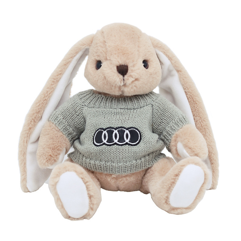 Suéter lindo muñeca de peluche conejo orejas colgantes juguetes Mercedes-Benz Audi Volkswagen Toyota Ford muñeca 4S regalo de actividad de la tienda