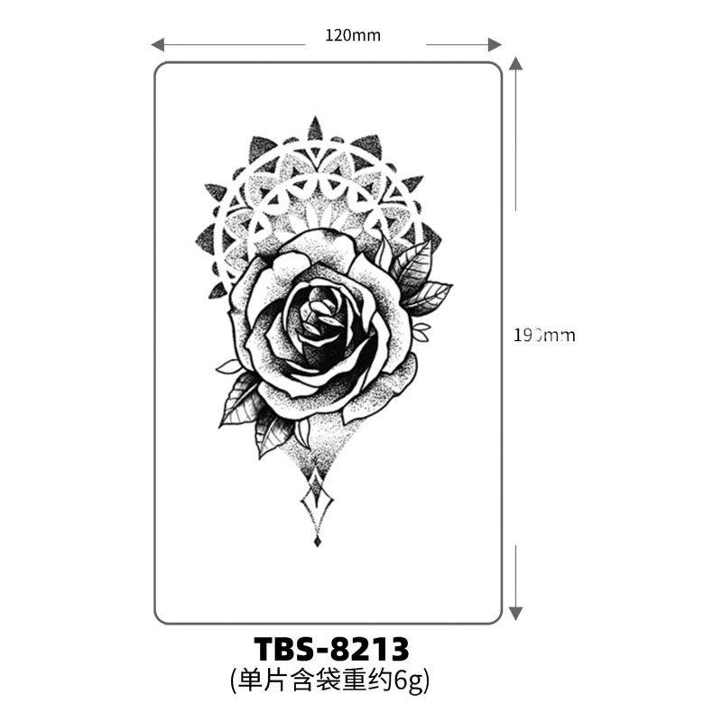 Pegatinas de tattoo se pueden fijar letras flor brazo tatuaje dibujos animados transfronterizo tatuaje pegatinas europeo y americano bronceado completo Volver al por mayor tatuaje