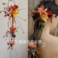 Новый свадебный головной убор Ruimei в лесном стиле, свадебные аксессуары для волос с цветами ручной работы, корейские свадебные аксессуары для путешествий, уменьшающие возраст