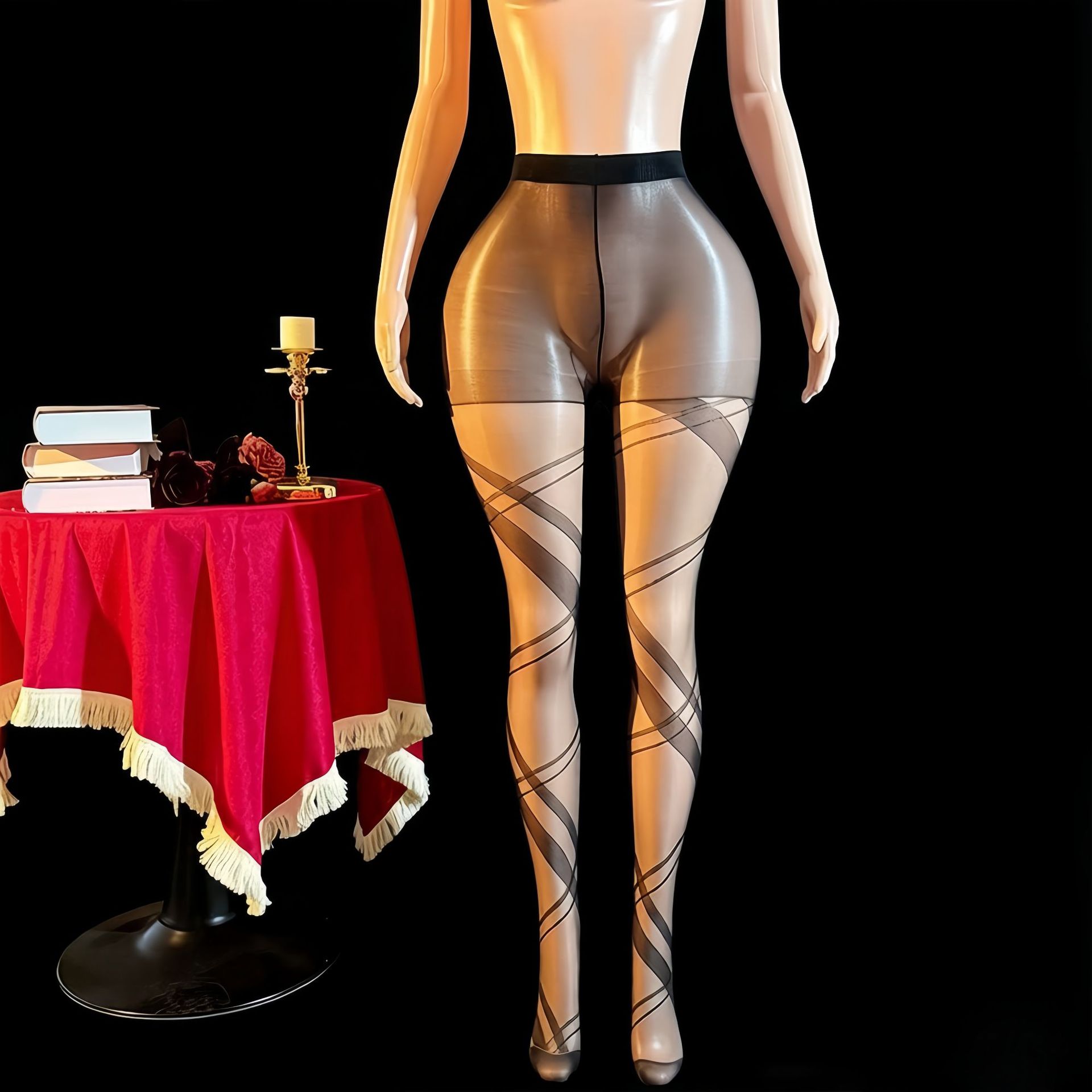 Pantimedias Sexys de Alta Elasticidad Modelo S21 de Nailon Moldeador
