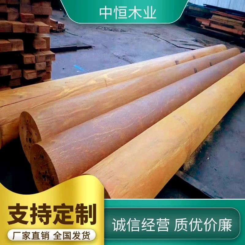 Источник прямых продаж индонезийский ананасовый лист из массива деревянный храм большой цилиндрический наружный подлокотник антикоррозийный деревянный пол