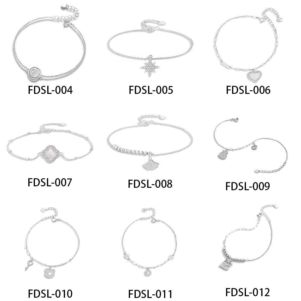 Cross-Border S925 Sterling Silver Bracelet for Women, High-End, Unique, Versatile, Niche Design Jewelry Wholesale, Ins-Style Chain