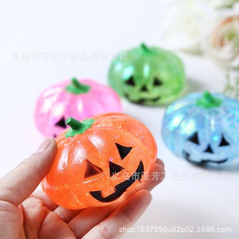 Cross-Border New European and American Halloween Pumpkin Maltose Stress-Relief Squishy Slow-Rebound Decompression Toy Wholesale