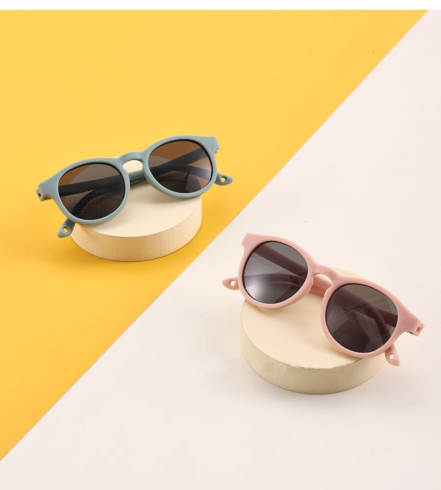 Solid Color Pattern Children Unisex Gender Simple Style Style Simple Style Solid Color Tac UV400 Protection Oval Frame Full Frame Kids Sunglasses