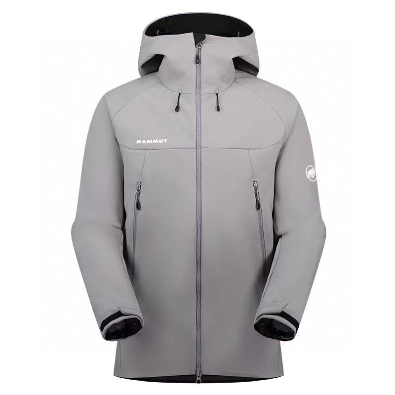 Mammoth Couple Outfit 3K Outdoor Windproof Waterproof Hooded Softshell Jacket for Men and Women Trendy