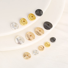 14k\18k金色保色压纹扭形波浪隔片垫片diy手工手链项链首饰品配件