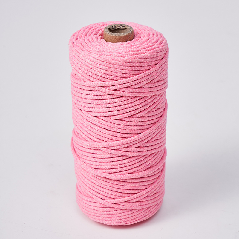 Cuerda de algodón con núcleo de 3mm, ropa de bricolaje, decoración de textiles para el hogar, cordón de algodón, cuerda tejida, tapicería de color, cuerda de algodón con corazón