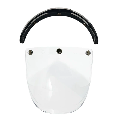 Retro Motorcycle Helmet Lens Dəbilqə (Kaska) aksesuarları - transparent-black-bracket