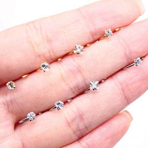 Gaibei European and American cross-border five-star heart-shaped square round stainless steel nose ring 0.8*8mm nose ring nose ornament