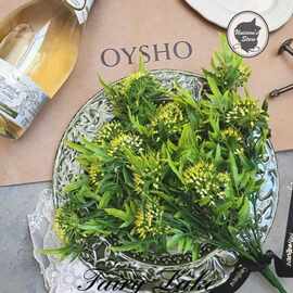 韩国ins风格 小清新仿真花配草 黄色小蕾丝花 家居软装摆放花卉绢