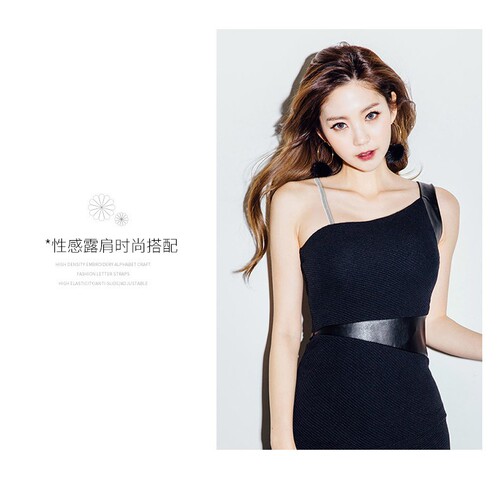 Foreign trade shoulder straps gold strap silver non-slip underwear shoulder strap accessories cross one-line collar transparent female invisible bra strap off the shoulder