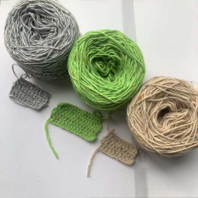 Medium and Coarse Color Dot Wool Wool Wool Iceland Wool Hand-Knitted Scarf Line Crocheted Doll Material Bag