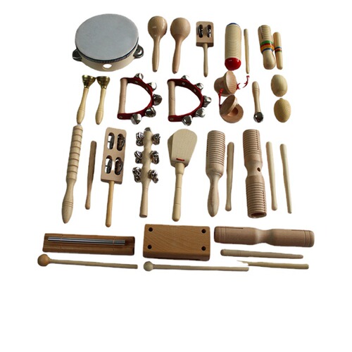 Wooden craft children's musical instruments kindergarten Orff percussion instruments night market small toy combination set wholesale