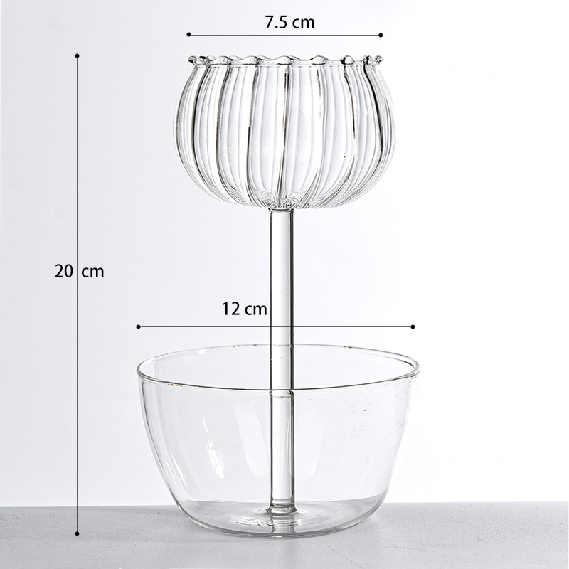 De estilo europeo plato de fruta de vidrio mesa de comedor candelabro con velas cena decoración de moda creativa merienda accesorios de decoración
