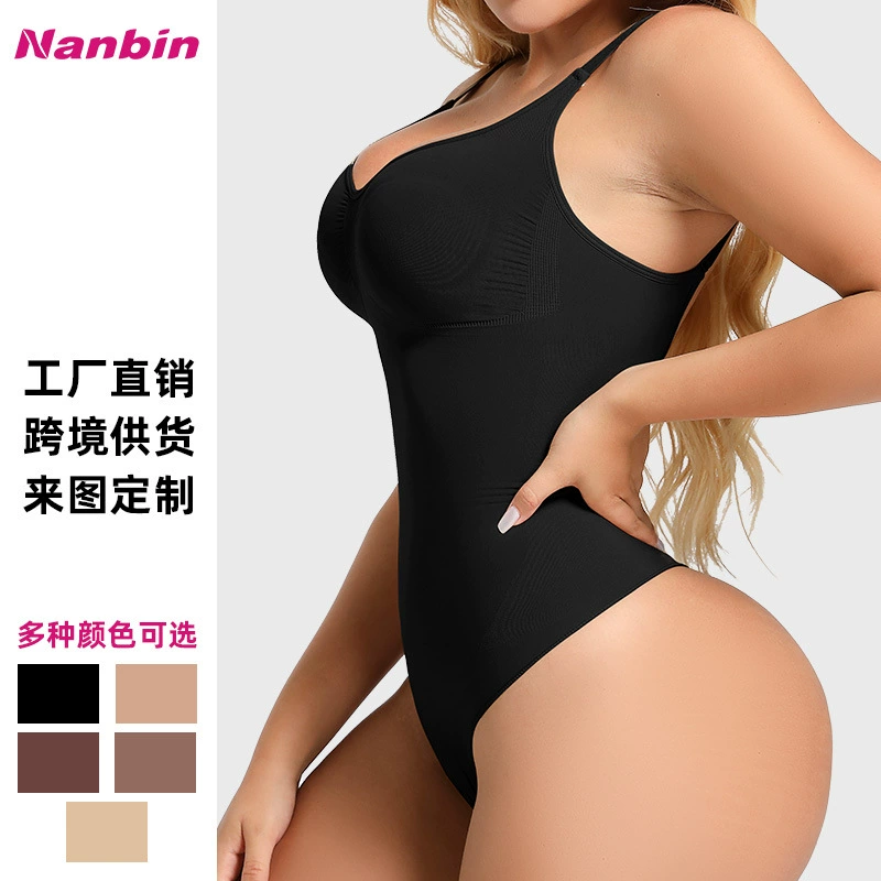 Бестселлер для трансграничной торговли: бесшовное корректирующее боди-белье Т-образной формы для контроля живота и коррекции талии