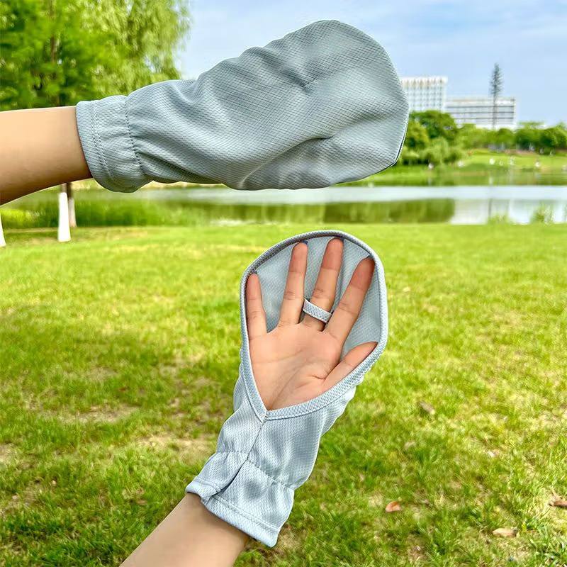 Guantes de protección solar para mujeres conduciendo verano delgado corto para montar en bicicleta eléctrica sombrilla de hielo dedos de cubierta espalda blanca image 8