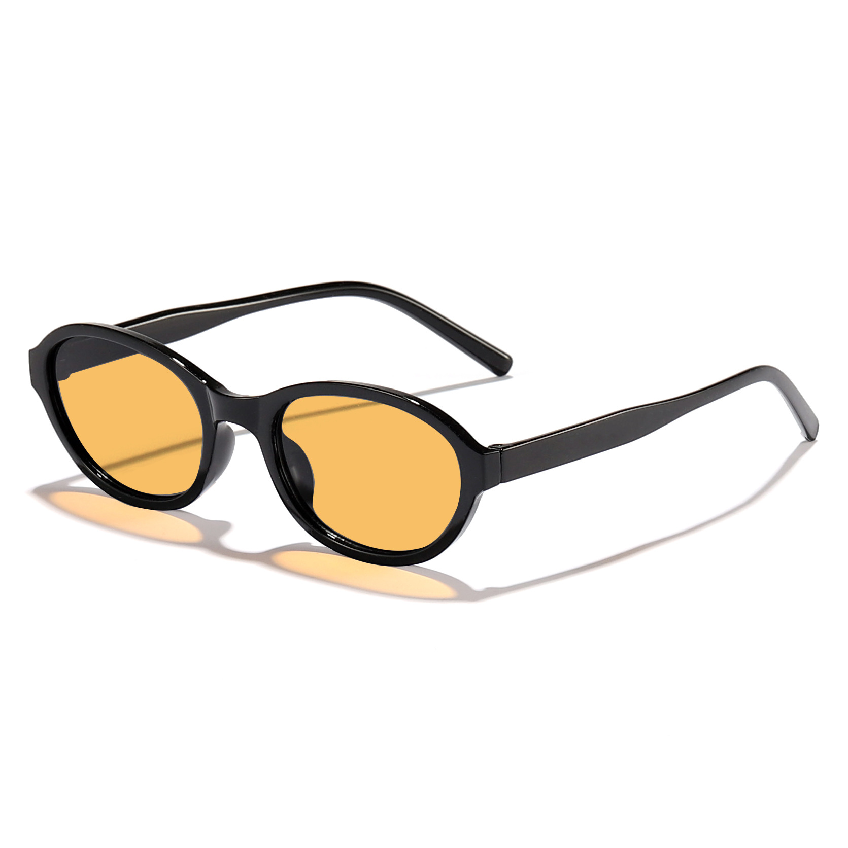 Gafas de sol ovaladas de montura pequeña retro transfronterizas europeas y americanas 2024 nuevas gafas de sol de sombra esenciales para la fotografía callejera al aire libre