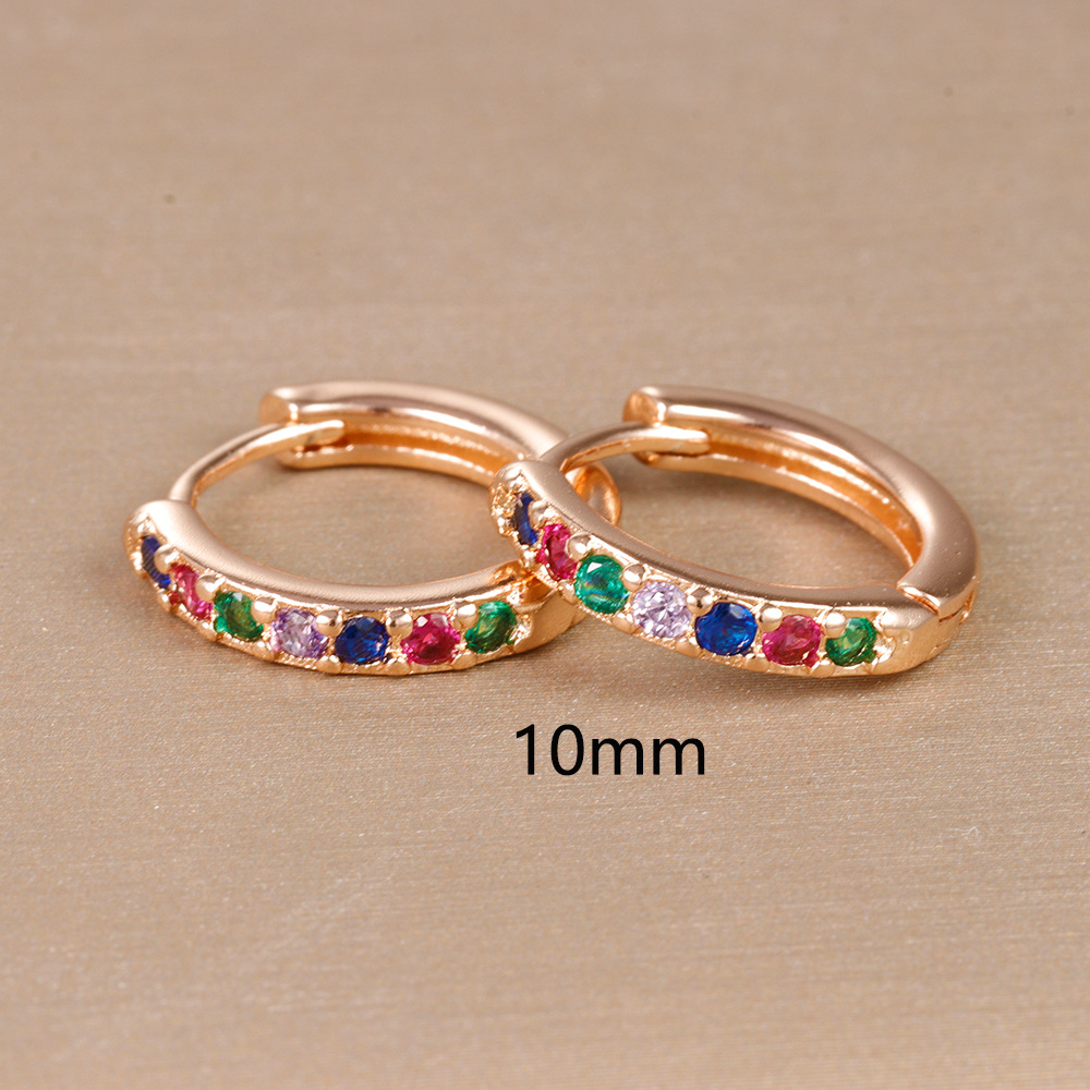 15g Weight Rhinestones Inlay Material Earrings Classification 1 Pair Quantity Daily Occasion Copper Material Geometric Pattern Women's Gender Plating, Inlay Design Simple Style Style 1 Pair Simple Style Geometric Plating Inlay Copper Rhinestones Earrings 8