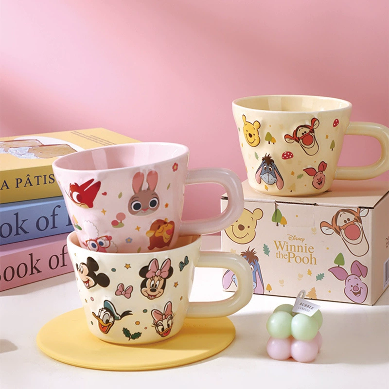 Disney Genuine Mickey Ceramic Mug Home Office High-Looking Coffee Cup Breakfast Cup New Product Batch