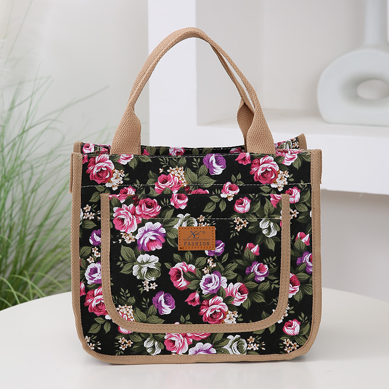 Nueva moda simple bolso de mano estilo nacional para trabajar bolsos portátiles ociosos bolsos al por mayor bolsos de lienzo de mamá