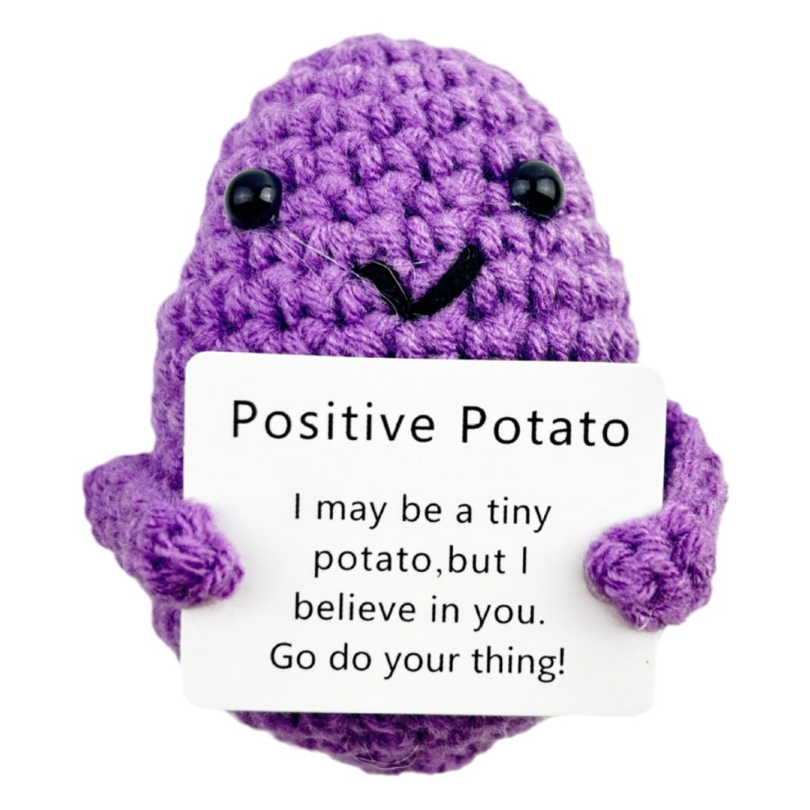 Transfronterizo al por mayor hecho a mano de punto de felpa de energía positiva de la patata emocional vegetal adornos de frutas de juguete pequeño regalo