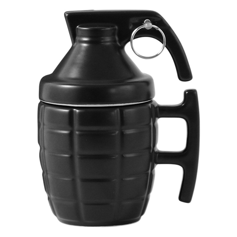 Fábrica al por mayor personalizado creativo Granada taza Internet celebridad divertida taza de café Taza de cerámica en forma especial con tapa modelado taza