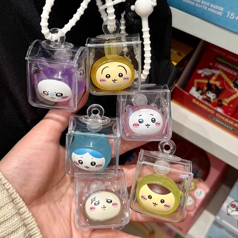 超Q萌え粒氷4 * 4cm小ストラップ人形バッグ外出展示防塵透明収納バッグ谷美|undefined