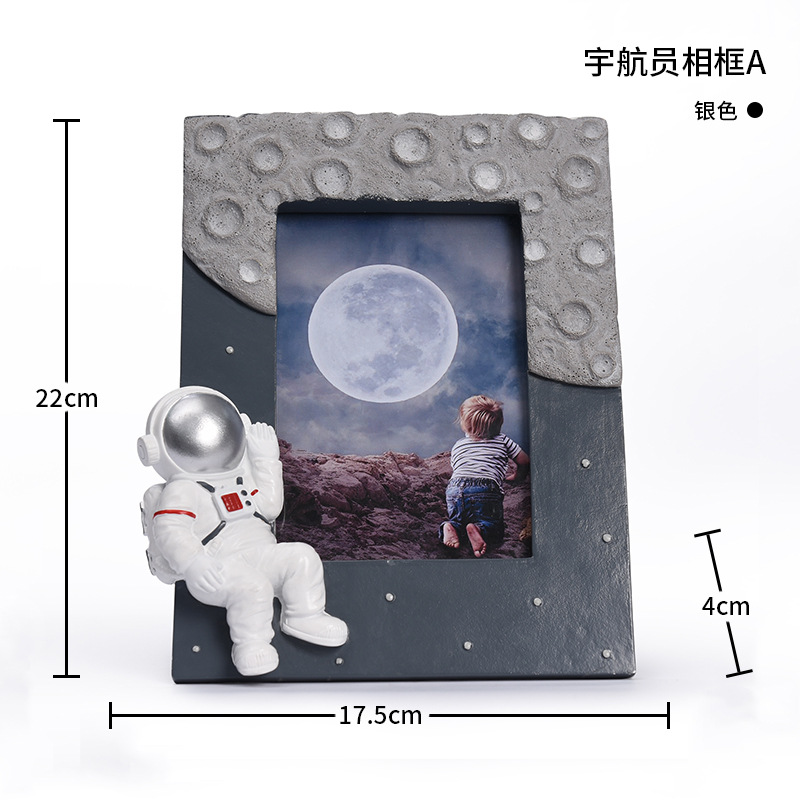 우주 비행사 사진 프레임 유형 A-실버 색상