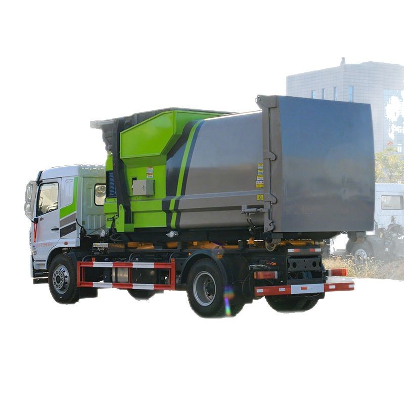 13-Square Dongfeng Huashen Kl5 Hook-Arm Garbage Truck Is Simple and Reliable to Operate, Large-Scale Factory and Mine Enterprise Garbage Transportation 5