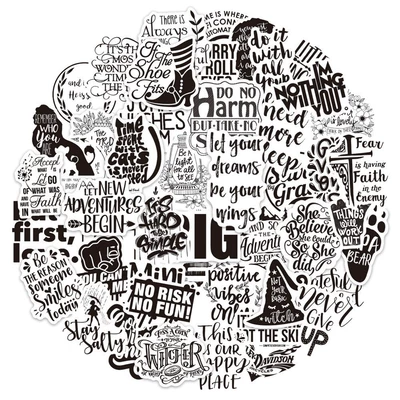Body sticker, 50 new black and - kl005-252